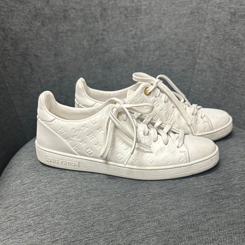 Louis Vuitton Embossed White Sneakers for Women